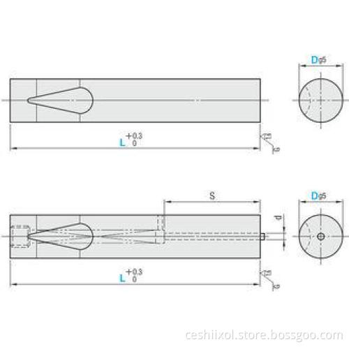 SKD11 / SKH51 Ball lock punch Heavy / Light load Blanks Typ